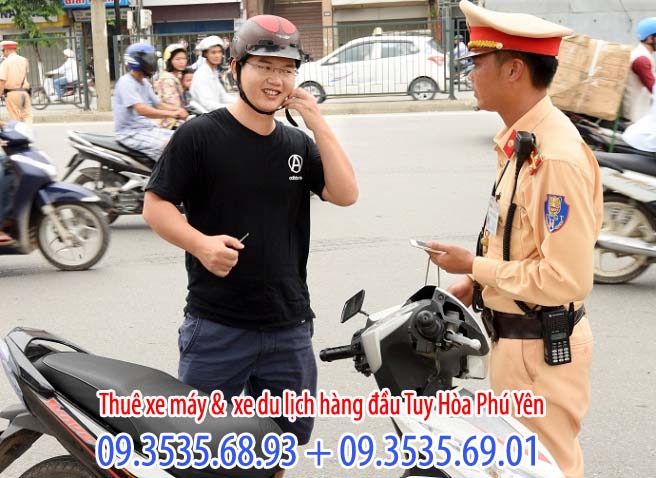 Bình tĩnh khi gặp công an khi thuê xe máy ở Tuy Hòa Phú Yên
